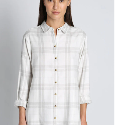 Ladies Long sleeve shirt in Rayon blend flannel